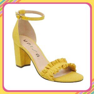 Unisa Yellow Heeled Sandals - 7M